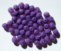 50 6mm Faceted Candy Coated Violet Beads